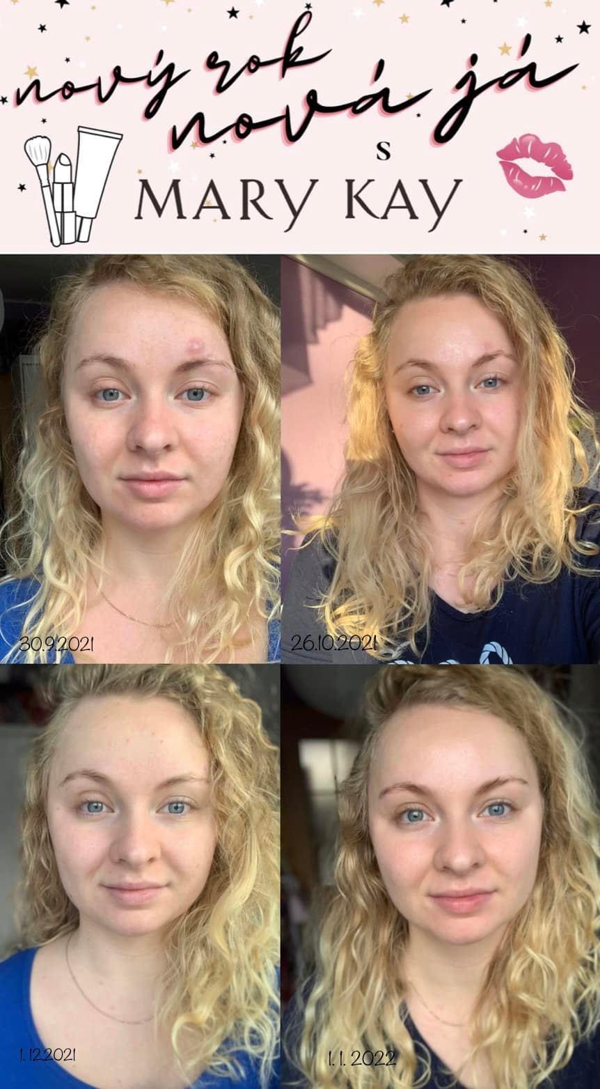 Proměna pleti s Mary Kay — původní srovnání ve čtyřech datech