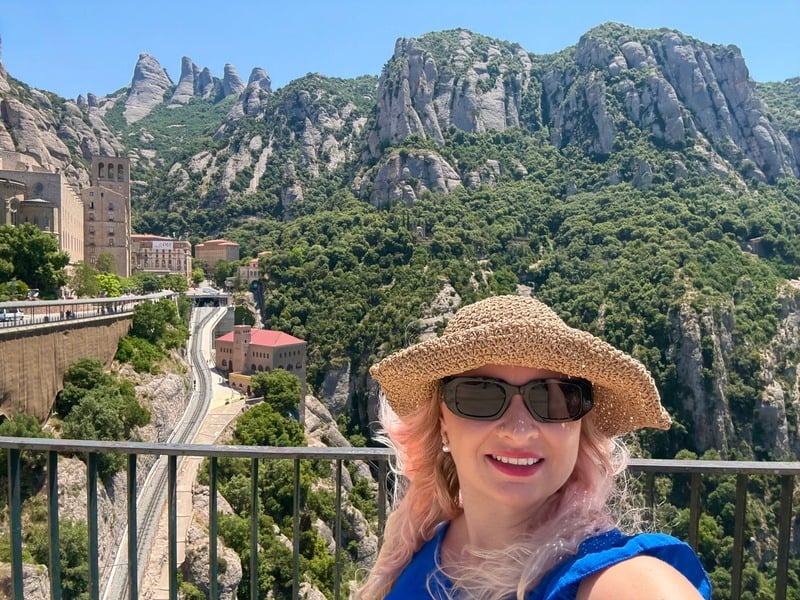 Kristýna v horách Montserrat